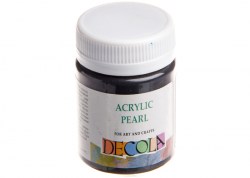 Decola, краска акриловая перламутровая, черная, 50 мл