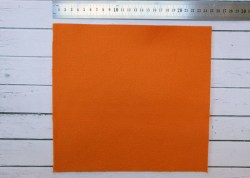 Фетр S-500, 3 мм, оранжевый, 25*25 см