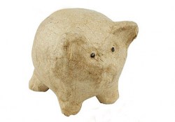 Фигурка для декопатча, свинка круглая мини, 7,3*6,5*6,3 см