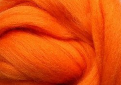 ТКФ, шерсть для валяния, полутонкая, оранжевая