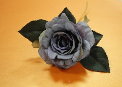 Роза, ветка, синяя, 8 см