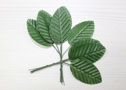 Лист декоративный,  зеленый, 5 см