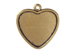 Черненое золото, сеттинг - сердце JC-705, 21*23 мм