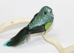 Птичка на прищепке, зеленая, 3*3*9 см
