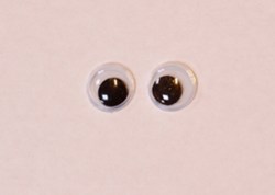 Глазки для игрушек MER-10 круглые, черно-белые, d 10 мм, 10 штук