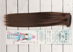 Волосы-тресс прямые 25 см, ширина 100 см, цвет №6К