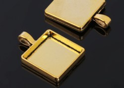 Черненое золото, сеттинг - квадрат JC-702, 20*20 мм