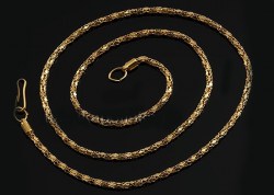 Золото, цепочка,  плетение колос, 45 см