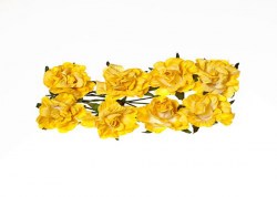 Роза, ярко-желтая, 2 см