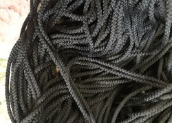 Шнур текстильный черный, 4 мм, 1 м