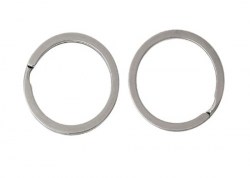 Кольцо для ключей, нержавеющая сталь, 30 мм, 2 шт.