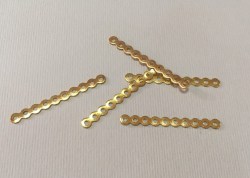 Золото, разделитель-коннектор на 10 рядов, 5 шт
