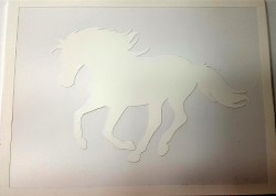 Силуэт лошади на пластике, 20*15 см, арт.3